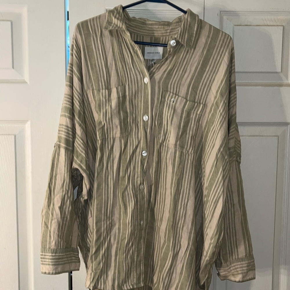 A lightweight, flowy, baggy, button up brand-new from American Eagle.